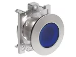 LPFL6 Metalowa płaska głowica lampki Ø30mm serii Platinum, niebieska, bez adaptera montażowego