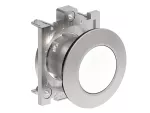 LPFQ108 Metalowy przycisk płaski Ø30mm serii Platinum, kryty, dwustanowy. Biały
