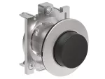 LPFQ202 Metalowy przycisk płaski Ø30mm serii Platinum, wystający, dwustanowy. Czarny