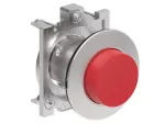 LPFQ204 Metalowy przycisk płaski Ø30mm serii Platinum, wystający, dwustanowy. Czerwony