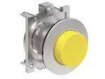 LPFQ205 Metalowy przycisk płaski Ø30mm serii Platinum, wystający, dwustanowy. Żółty