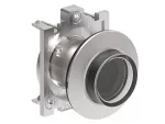 LPFQL207 Metalowy przycisk płaski podświetlany Ø30mm serii Platinum, dwustanowy, wystający. Przezroczysty
