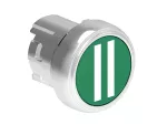 LPSB1123 Metalowy przycisk Ø22mm serii Platinum, kryty, samoczynny powrót, z symbolem, II / Zielony