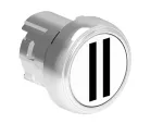 LPSB1128 Metalowy przycisk Ø22mm serii Platinum, kryty, samoczynny powrót, z symbolem, II / Biały