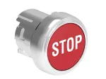 LPSB1134 Metalowy przycisk Ø22mm serii Platinum, kryty, samoczynny powrót, z symbolem, STOP / Czerwony