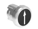 LPSB1152 Metalowy przycisk Ø22mm serii Platinum, kryty, samoczynny powrót, z symbolem, ↑ / Czarny
