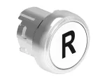 LPSB1178 Metalowy przycisk Ø22mm serii Platinum, kryty, samoczynny powrót, z symbolem, R / Biały