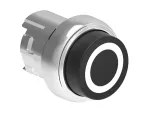 LPSB2102 Metalowy przycisk Ø22mm serii Platinum, wystający, samoczynny powrót, z symbolem, 0 / Czarny