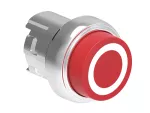 LPSB2104 Metalowy przycisk Ø22mm serii Platinum, wystający, samoczynny powrót, z symbolem, 0 / Czerwony