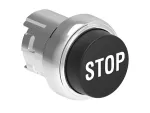 LPSB2132 Metalowy przycisk Ø22mm serii Platinum, wystający, samoczynny powrót, z symbolem, STOP / Czarny
