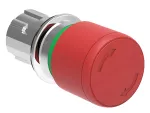 LPSB6634 Metalowy przycisk Ø22mm serii Platinum, grzybkowy, blokowany, odblokowanie przez obrót, Ø30mm. Do zatrzymania awaryjnego. ISO 13850. Czerwony