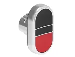 LPSB7112 Metalowy przycisk Ø22mm serii Platinum, podwójny, samoczynny powrót, oba kryte. Czarny - Czerwony