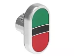 LPSB7113 Metalowy przycisk Ø22mm serii Platinum, podwójny, samoczynny powrót, oba kryte. Zielony -Czerwony