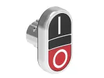 LPSB7122 Metalowy przycisk Ø22mm serii Platinum, podwójny, samoczynny powrót, oba kryte. Czarny - Czerwony / I - 0