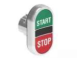 LPSB7133 Metalowy przycisk Ø22mm serii Platinum, podwójny, samoczynny powrót, oba kryte. Zielony - Czerwony / START - STOP
