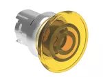 LPSBL6145 Metalowy przycisk podświetlany Ø22mm serii Platinum, grzybkowy, samoczynny powrót, Ø40mm. Żółty