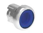 LPSQL106 Metalowy przycisk podświetlany Ø22mm serii Platinum, dwustanowy, kryty. Niebieski