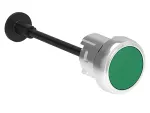 LPSR1003 Metalowy przycisk Ø22mm serii Platinum, kryty, samoczynny powrót, do kasowania mechanicznego, regulowana długość trzpienia od 0 do 150mm. Zielony