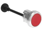 LPSR1004 Metalowy przycisk Ø22mm serii Platinum, kryty, samoczynny powrót, do kasowania mechanicznego, regulowana długość trzpienia od 0 do 150mm. Czerwony