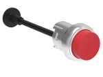 LPSR2004 Metalowy przycisk Ø22mm serii Platinum, wystający, samoczynny powrót, do kasowania mechanicznego, regulowana długość trzpienia od 0 do 150mm. Czerwony