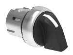 LPSS130 Metalowy przełącznik Ø22mm serii Platinum, pokrętło krótkie, 3 pozycje, 1 - 0 - 2