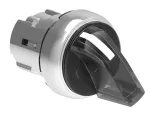 LPSSL1218 Metalowy przełącznik podświetlany Ø22mm serii Platinum, pokrętło krótkie, 2 pozycje, 0 < 1. Biały