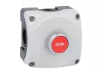 LPZP1B8103 Szara obudowa LPZP1A8 z czerwonym przyciskiem krytym LPCB1134 