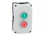 LPZP2B8900 Szara obudowa LPZP2A8 z zielonym przyciskiem krytym LPCB1113 