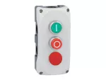 LPZP3B8901 Szara obudowa LPZP3A8 z zielonym przyciskiem krytym LPCB1113 