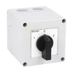 7GN1211P Łącznik krzywkowy serii 7GN, przełącznik zmiany kierunku obrotów silnika 3 fazowego, 16A, w obudowie 75x75mm i czarnym pokrętłem