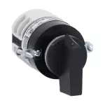 7GN1290U11 Łącznik krzywkowy serii 7GN, rozłącznik, 1 pole, 16A, do montażu tablicowego w otworze 22mm, z czarnym pokrętłem bez tabliczki