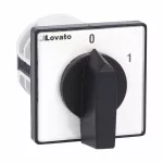 7GN1291U Łącznik krzywkowy serii 7GN, rozłącznik, 2 pola, 16A, do montażu tablicowego, z czarnym pokrętłem i tabliczką 48x48mm