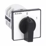7GN2590U Łącznik krzywkowy serii 7GN, rozłącznik, 1 pole, 25A, do montażu tablicowego, z czarnym pokrętłem i tabliczką 48x48mm