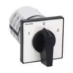 7GN4053U Łącznik krzywkowy serii 7GN, przełącznik sieci, 3 pola, 40A, do montażu tablicowego, z czarnym pokrętłem i tabliczką 65x65mm
