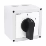 7GN6310P Łącznik krzywkowy serii 7GN, rozłącznik, 3 pola, 63A, w obudowie 125x175mm i czarnym pokrętłem