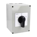 7GN6375P Łącznik krzywkowy serii 7GN, przełącznik sieci, 4 pola, 63A, w obudowie 125x175mm i czarnym pokrętłem