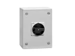 GAZM016T4B Rozłącznik izolacyjny w metalowej obudowie, 4 polowy, pokrętło szaro/czarne, IP65, 16A
