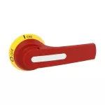 GLX61 Pokrętło do wersji ze sprzęgłem do GL0100..GL0315. Montaż śrubami. Dźwignia 125mm z możliwością odblokowania (wymogi UL508A). Żółto/czerwone. 10mm. IP66, IP69K, NEMA 4X