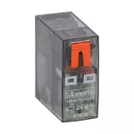 HR501CA024 Przekaźnik miniaturowy ze wskaźnikiem LED i przyciskiem mechanicznym, sterowanie 24VAC, 1C/O, 16A, do gniazd HR5XS2.. (maks. 10A)