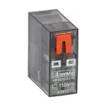 HR501CA110 Przekaźnik miniaturowy ze wskaźnikiem LED i przyciskiem mechanicznym, sterowanie 110VAC, 1C/O, 16A, do gniazd HR5XS2.. (maks. 10A)