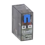 HR501CD048 Przekaźnik miniaturowy ze wskaźnikiem LED i przyciskiem mechanicznym, sterowanie 48VDC, 1C/O, 16A, do gniazd HR5XS2.. (maks. 10A)