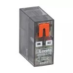 HR502CA110 Przekaźnik miniaturowy ze wskaźnikiem LED i przyciskiem mechanicznym, sterowanie 110VAC, 2C/O, 8A, do gniazd HR5XS2..
