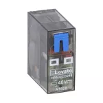HR502CD110 Przekaźnik miniaturowy ze wskaźnikiem LED i przyciskiem mechanicznym, sterowanie 110VDC, 2C/O, 8A, do gniazd HR5XS2..