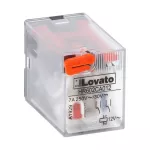 HR602CA012 Przekaźnik przemysłowy ze wskaźnikiem LED i przyciskiem mechanicznym, sterowanie 12VAC, 2C/O, 7A, do gniazd HR6XS2..