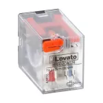 HR602CA024 Przekaźnik przemysłowy ze wskaźnikiem LED i przyciskiem mechanicznym, sterowanie 24VAC, 2C/O, 7A, do gniazd HR6XS2..
