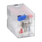 HR602CD024 Przekaźnik przemysłowy ze wskaźnikiem LED i przyciskiem mechanicznym, sterowanie 24VDC, 2C/O, 7A, do gniazd HR6XS2..