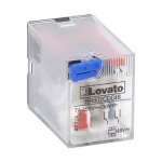 HR602CD048 Przekaźnik przemysłowy ze wskaźnikiem LED i przyciskiem mechanicznym, sterowanie 48VDC, 2C/O, 7A, do gniazd HR6XS2..