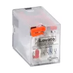 HR604CA012 Przekaźnik przemysłowy ze wskaźnikiem LED i przyciskiem mechanicznym, sterowanie 12VAC, 4C/O, 5A, do gniazd HR6XS4..