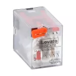 HR604CA110 Przekaźnik przemysłowy ze wskaźnikiem LED i przyciskiem mechanicznym, sterowanie 110VAC, 4C/O, 5A, do gniazd HR6XS4..