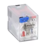 HR604CD048 Przekaźnik przemysłowy ze wskaźnikiem LED i przyciskiem mechanicznym, sterowanie 48VDC, 4C/O, 5A, do gniazd HR6XS4..